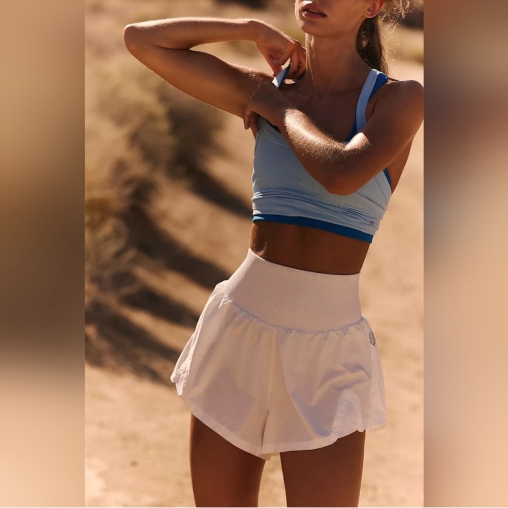NWT Free People Movement Women's Athletic White Shorts - Size Medium